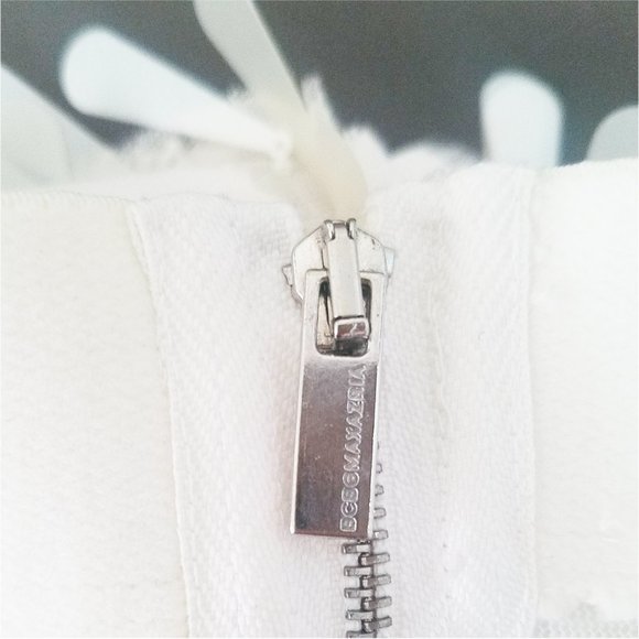 BCBG Max Azria Womens White Sequins Mini Skirt Snowflake NWT - Picture 12 of 13